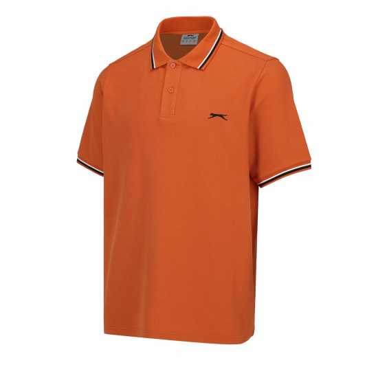 Slazenger Мъжка Блуза С Яка Tipped Polo Shirt Mens Ръст 