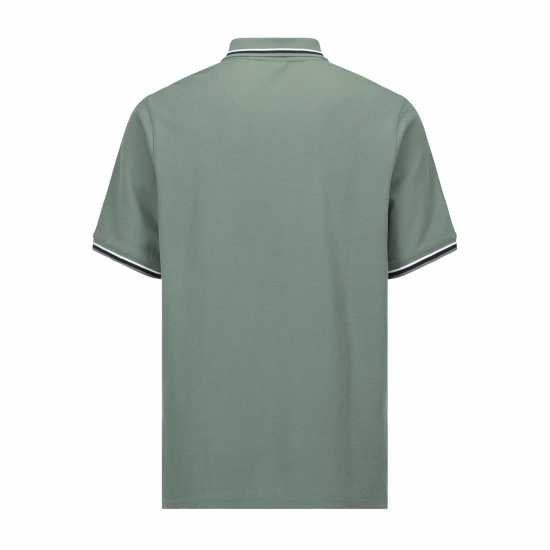 Slazenger Мъжка Блуза С Яка Tipped Polo Shirt Mens Green Мъжко облекло за едри хора