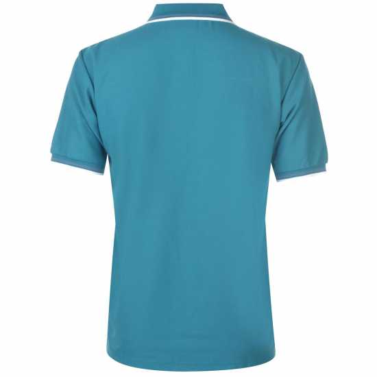 Slazenger Мъжка Блуза С Яка Tipped Polo Shirt Mens Синьо морско Мъжко облекло за едри хора