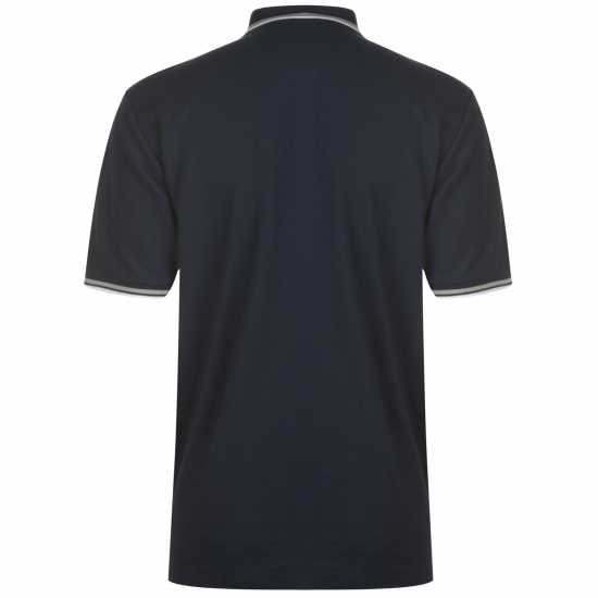 Slazenger Мъжка Блуза С Яка Tipped Polo Shirt Mens Морска синьо Мъжко облекло за едри хора