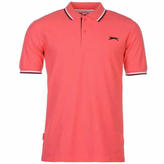 Slazenger Мъжка Блуза С Яка Tipped Polo Shirt Mens Yellow Мъжко облекло за едри хора