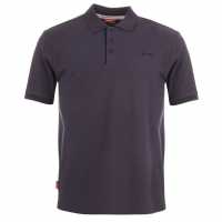 Slazenger Мъжка Блуза С Яка Plain Polo Shirt Mens Dark Purple Мъжко облекло за едри хора