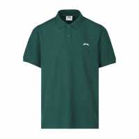 Slazenger Мъжка Блуза С Яка Plain Polo Shirt Mens Горско зелено Мъжко облекло за едри хора