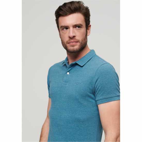 Superdry Блуза С Яка Core Polo Shirt Алясканско синьо Tshirts under 20