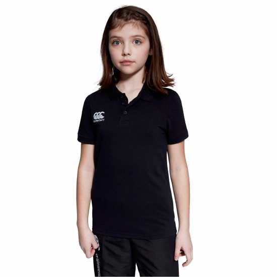 Детска Блуза С Яка Canterbury Waimak Polo Shirt Juniors Черно Детски тениски тип поло