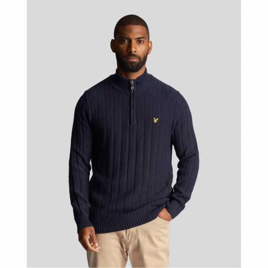 Lyle And Scott Lyle 1/4Z Jumper Sn99 Грязно морско синьо 