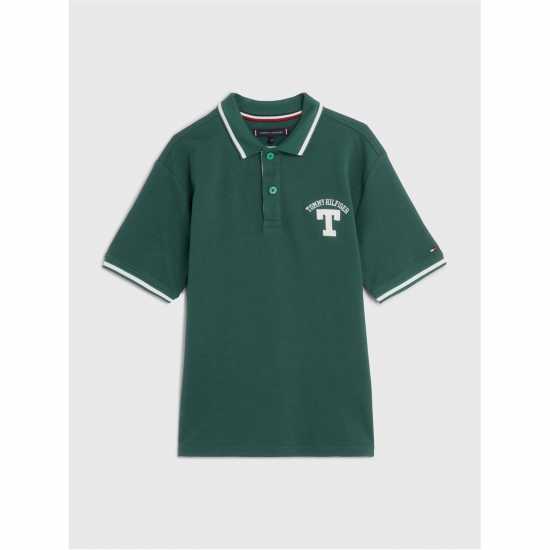 Tommy Hilfiger Varsity Polo Short Sleeve Top Форст Грийн L2M 