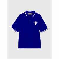 Tommy Hilfiger Varsity Polo Short Sleeve Top Кобалтово синьо C9B 