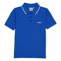 Hugo Boss Детска Блуза С Яка Boss Tipped Logo Polo Shirt Boys  Kids