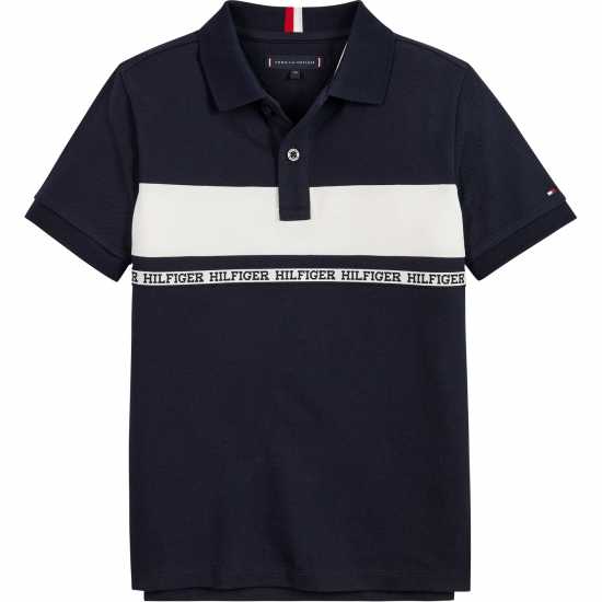 Tommy Hilfiger Детска Блуза С Яка Tape Polo Shirt Juniors Пустинно небе DW5 Kids