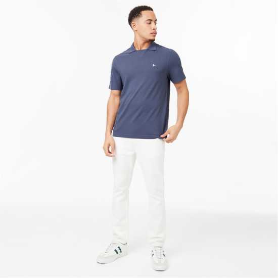 Jack Wills Notch Neck Polo Нощно небе Мъжко облекло за едри хора