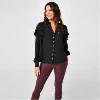 Biba Romantic Blouse Черно Womens