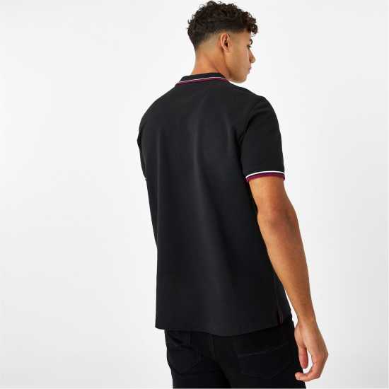 Jack Wills Edgeware Tipped Polo Черно Мъжки тениски с яка