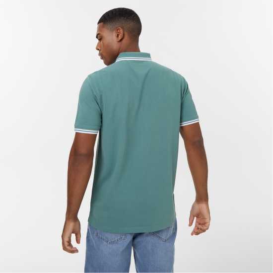 Jack Wills Edgeware Tipped Polo Sea Green Мъжки тениски с яка