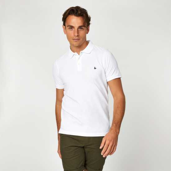 Jack Wills Aldgrove Classic Polo Бяло Мъжко облекло за едри хора