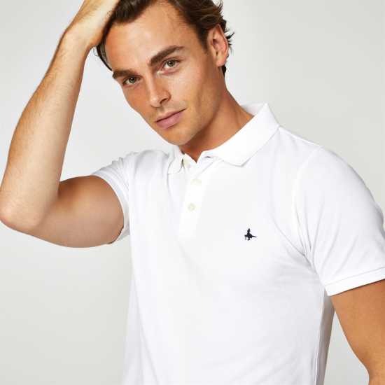 Jack Wills Aldgrove Classic Polo Бяло Мъжко облекло за едри хора