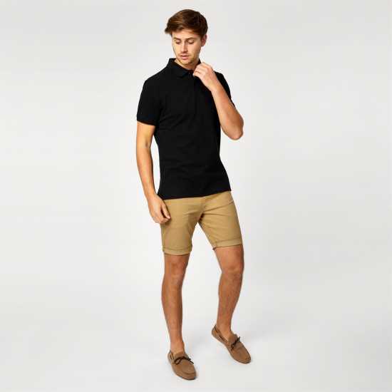 Jack Wills Aldgrove Classic Polo Черно Мъжко облекло за едри хора