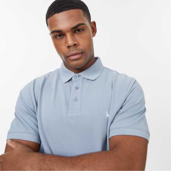 Jack Wills Aldgrove Classic Polo Powder Blue Мъжко облекло за едри хора