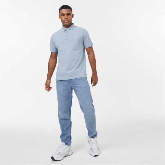 Jack Wills Aldgrove Classic Polo Powder Blue Мъжко облекло за едри хора