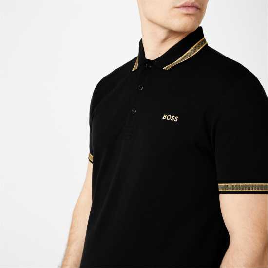 Hugo Boss Блуза С Яка Boss Paddy Polo Shirt Черно/Злато 005 Holiday Essentials