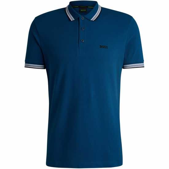 Hugo Boss Блуза С Яка Boss Paddy Polo Shirt Отвори синьо 494 