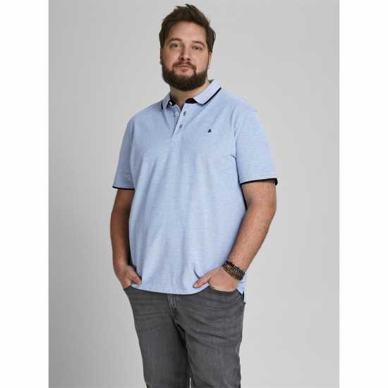 Jack And Jones Мъжка Блуза С Яка Paulos Tipped Pique Short Sleeve Polo Shirt Mens Plus Size  Мъжко облекло за едри хора