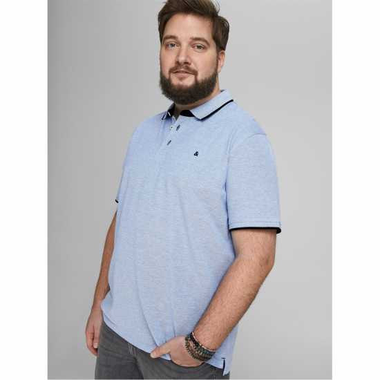 Jack And Jones Мъжка Блуза С Яка Paulos Tipped Pique Short Sleeve Polo Shirt Mens Plus Size  Мъжко облекло за едри хора