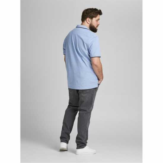 Jack And Jones Мъжка Блуза С Яка Paulos Tipped Pique Short Sleeve Polo Shirt Mens Plus Size  Мъжко облекло за едри хора