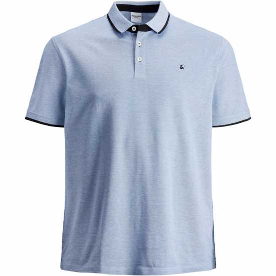 Jack And Jones Мъжка Блуза С Яка Paulos Tipped Pique Short Sleeve Polo Shirt Mens Plus Size  Мъжко облекло за едри хора