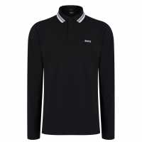 Hugo Boss Блуза С Яка Boss Plisy Long Sleeve Polo Shirt Черно 002 Mens Big and Tall