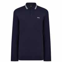 Hugo Boss Блуза С Яка Boss Plisy Long Sleeve Polo Shirt Нави 403 Mens Big and Tall