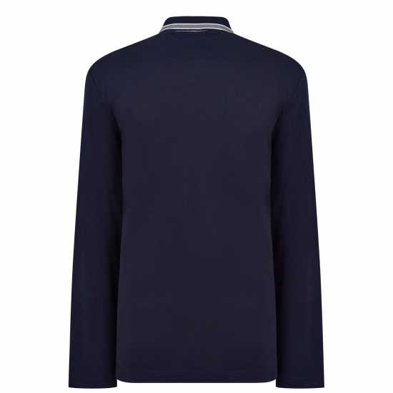 Hugo Boss Блуза С Яка Boss Plisy Long Sleeve Polo Shirt Нави 403 Mens Big and Tall