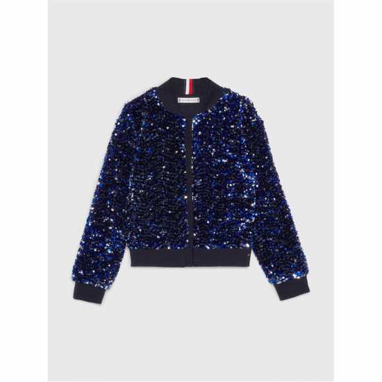 Tommy Hilfiger Детско Яке Sequin Varsity Jacket Juniors  