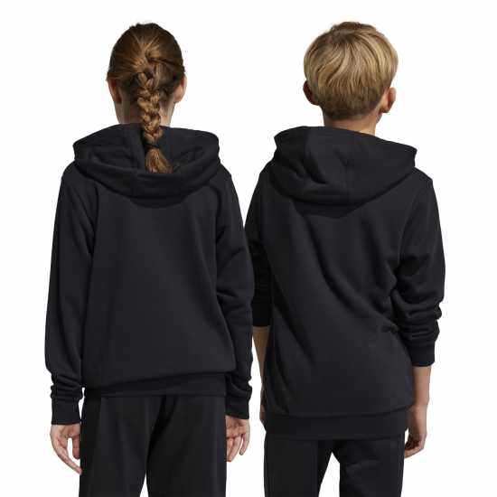 Adidas Big Logo Hoodie Juniors Черно/Бяло Детски суитчъри и блузи с качулки