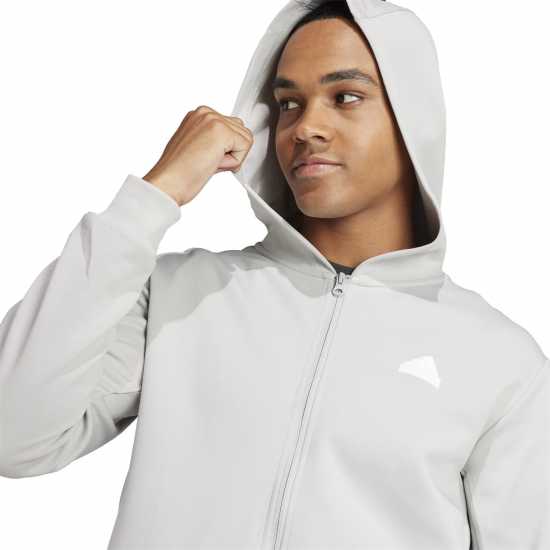 Adidas Future Icons 3-Stripes Full Zip Hoodie Mens Сиво Две Мъжки суитчъри и блузи с качулки