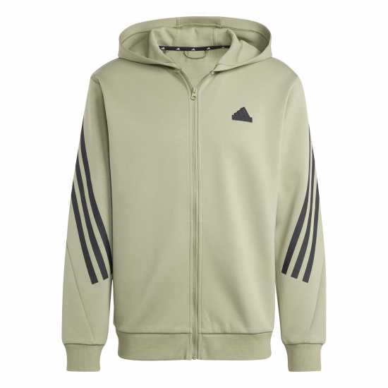 Adidas Future Icons 3-Stripes Full Zip Hoodie Mens Зелен палатка 