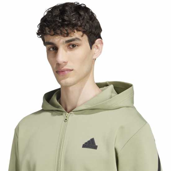 Adidas Future Icons 3-Stripes Full Zip Hoodie Mens Зелен палатка 