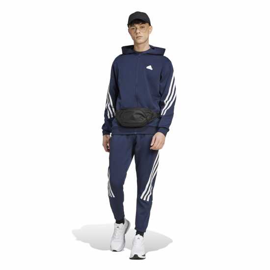 Adidas Future Icons 3-Stripes Full Zip Hoodie Mens Легендарна чернина 