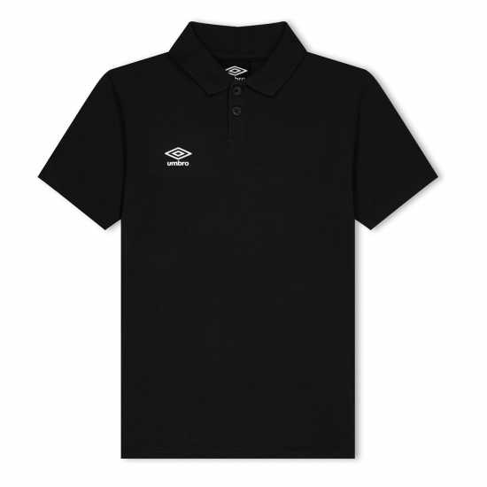 Umbro Essential Polo Juniors Черно / Бяло Детски тениски тип поло