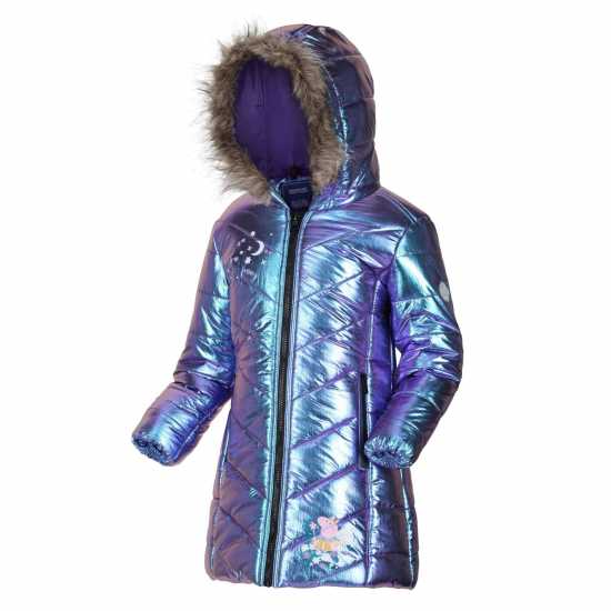 Ватирано Яке Regatta Peppa Padded Jacket Puffer Girls Метален Детски якета и палта