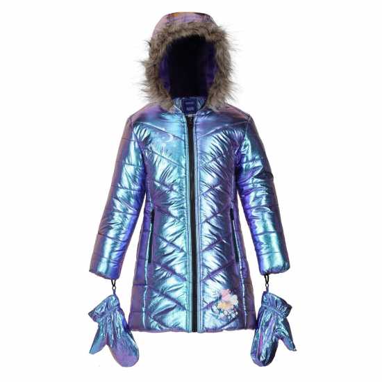 Ватирано Яке Regatta Peppa Padded Jacket Puffer Girls Метален Детски якета и палта