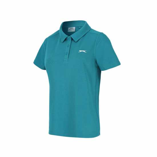 Дамска Блуза С Яка Slazenger Polo Shirt Ladies Синьо-зелено Дамски тениски с яка