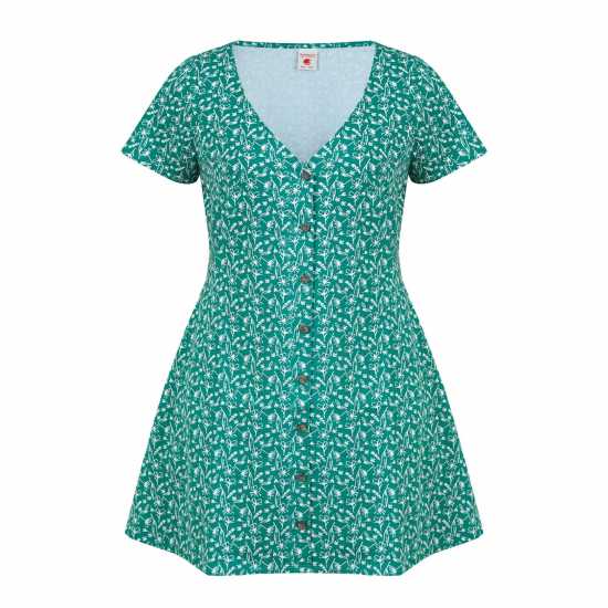 Soulcal Button Up Dress Ld43 Зелено Дитси Дамски поли и рокли