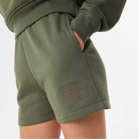 Дамски Шорти Jack Wills Fleece Shorts Womens Хаки Дамски къси панталони