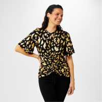 Biba Keyhole Jersey Top Фолио Животно 