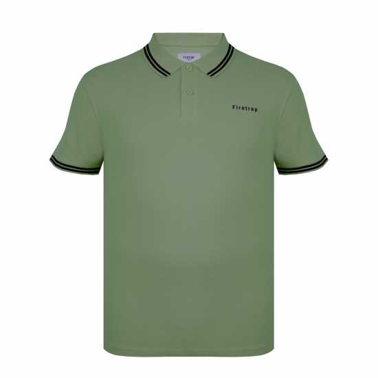 Firetrap Мъжка Блуза С Яка Lazer Polo Shirt Mens Зелено Мъжко облекло за едри хора