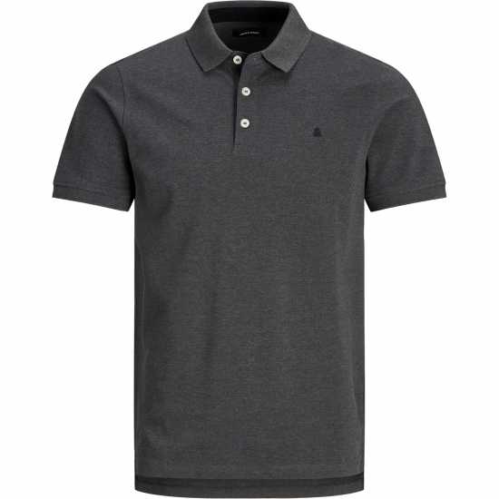 Jack And Jones Блуза С Яка Paulos Tipped Pique Short Sleeve Polo Shirt Dark Grey Мъжко облекло за едри хора