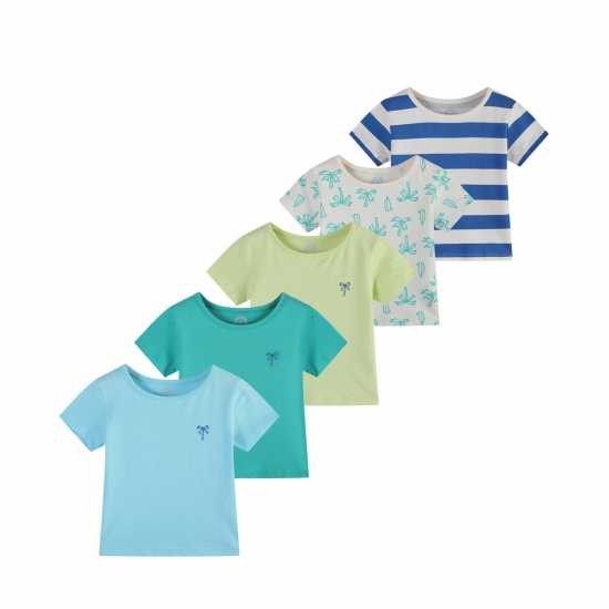 Hello World Baby Boy Essential Pack Of 5 T-Shirts  Детски потници