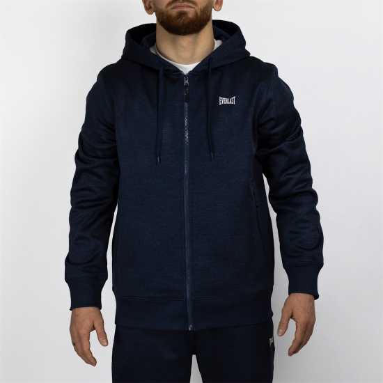 Everlast Zip Poly Hoodie Морска синьо Мъжки суитчъри и блузи с качулки