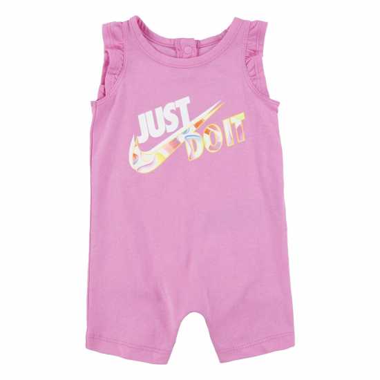 Nike Freeze Tag Romper Babies Психически розово Бебешки дрехи